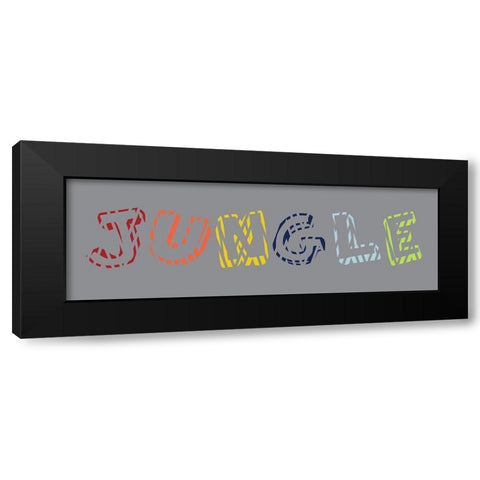Jungle Black Modern Wood Framed Art Print by Lewis, Sheldon
