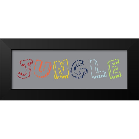 Jungle Black Modern Wood Framed Art Print by Lewis, Sheldon
