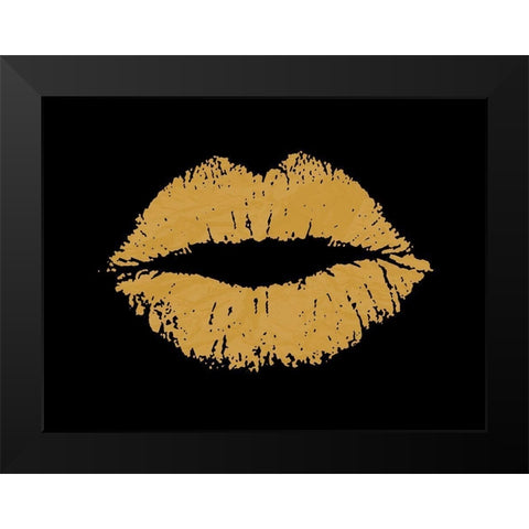 Kisses Black Modern Wood Framed Art Print by Lewis, Sheldon