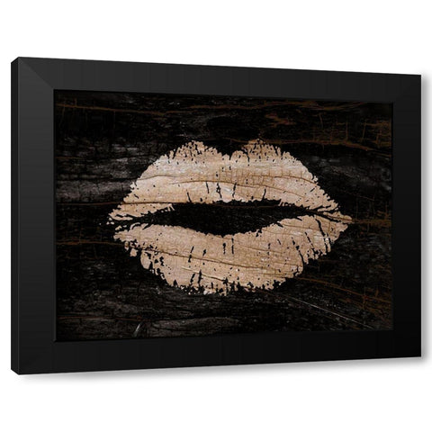 Kiss Of Nature Black Modern Wood Framed Art Print with Double Matting by Lewis, Sheldon