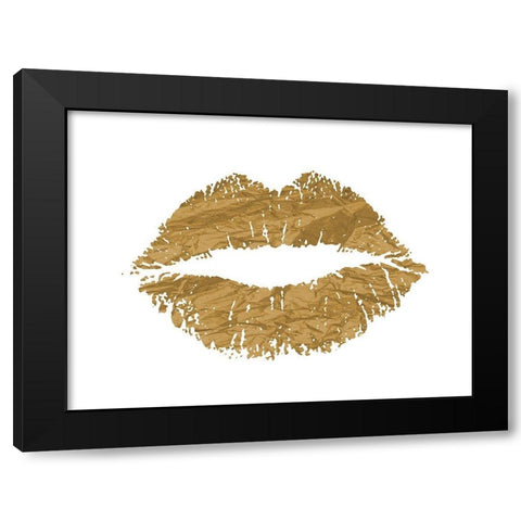 Kisses Black Modern Wood Framed Art Print with Double Matting by Lewis, Sheldon