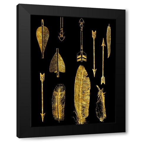 The Hunter Black Modern Wood Framed Art Print by Lewis, Sheldon