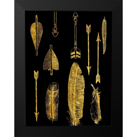 The Hunter Black Modern Wood Framed Art Print by Lewis, Sheldon