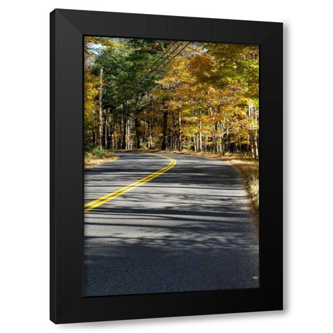 Around The Bend Black Modern Wood Framed Art Print with Double Matting by Lewis, Sheldon