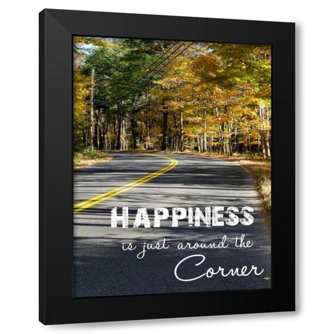 Around The Corner Black Modern Wood Framed Art Print by Lewis, Sheldon
