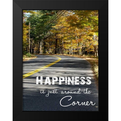 Around The Corner Black Modern Wood Framed Art Print by Lewis, Sheldon