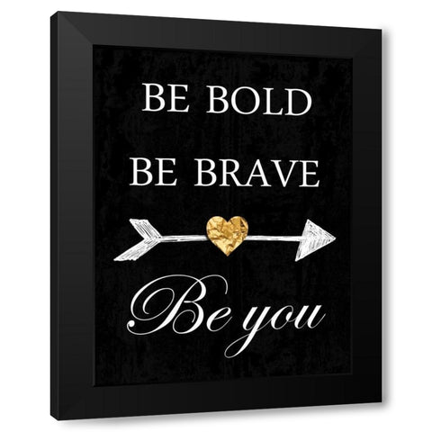 Be You Black Modern Wood Framed Art Print with Double Matting by Lewis, Sheldon