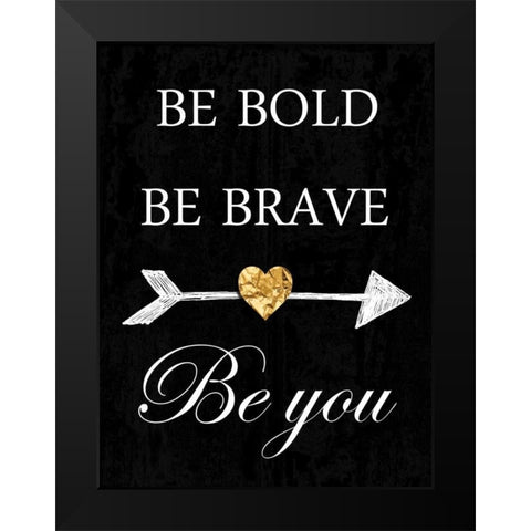 Be You Black Modern Wood Framed Art Print by Lewis, Sheldon