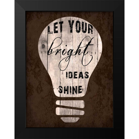 Shine Bright Black Modern Wood Framed Art Print by Lewis, Sheldon