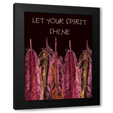 Let Your Spirit Shine Black Modern Wood Framed Art Print with Double Matting by Lewis, Sheldon