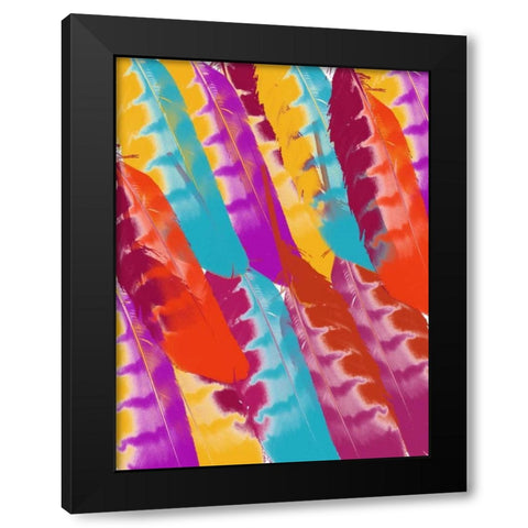 Bohemian Flock Black Modern Wood Framed Art Print with Double Matting by Lewis, Sheldon