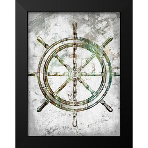 Guide Us Captain Black Modern Wood Framed Art Print by Lewis, Sheldon