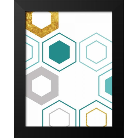 Geo Multi Black Modern Wood Framed Art Print by Lewis, Sheldon