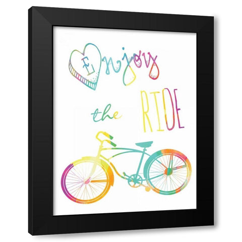 Enjoy The Ride Black Modern Wood Framed Art Print with Double Matting by Lewis, Sheldon