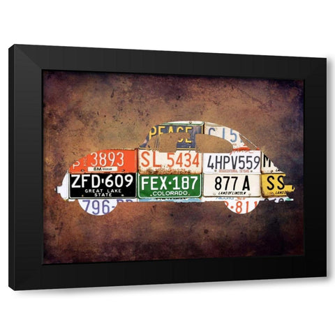 Travel On Route 66 Black Modern Wood Framed Art Print by Lewis, Sheldon