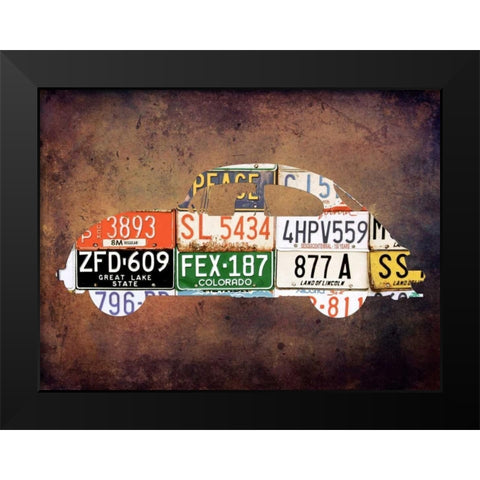 Travel On Route 66 Black Modern Wood Framed Art Print by Lewis, Sheldon