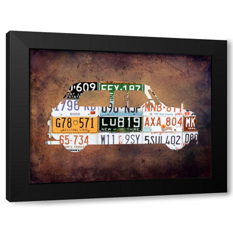 Travel Route 66 Black Modern Wood Framed Art Print with Double Matting by Lewis, Sheldon