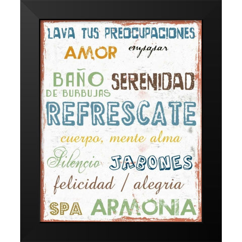 Spanish Bath Black Modern Wood Framed Art Print by Lewis, Sheldon