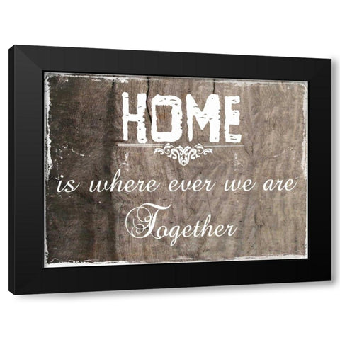 Our Loving Home Black Modern Wood Framed Art Print with Double Matting by Lewis, Sheldon