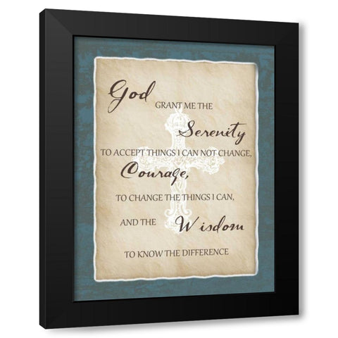 Grant Me Oh Lord Black Modern Wood Framed Art Print by Lewis, Sheldon