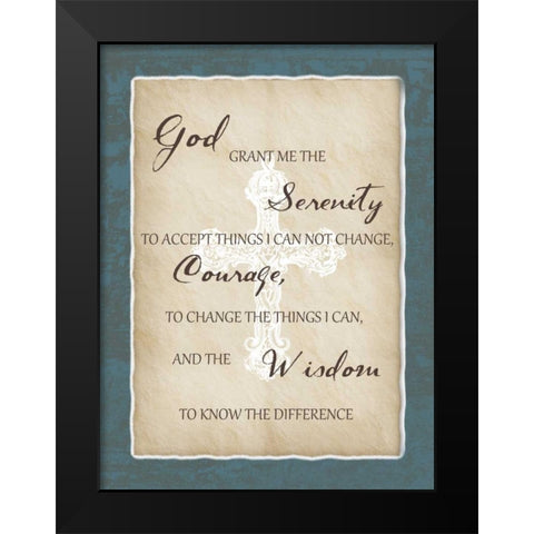 Grant Me Oh Lord Black Modern Wood Framed Art Print by Lewis, Sheldon