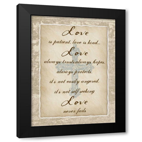 Patient Love Black Modern Wood Framed Art Print with Double Matting by Lewis, Sheldon