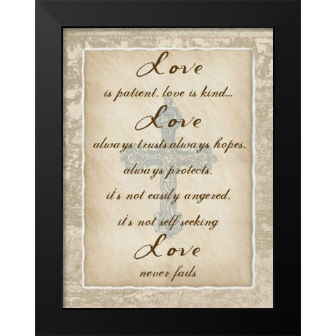 Patient Love Black Modern Wood Framed Art Print by Lewis, Sheldon