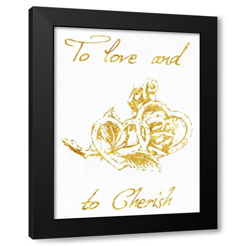 To Love And To Cherish Black Modern Wood Framed Art Print with Double Matting by Lewis, Sheldon