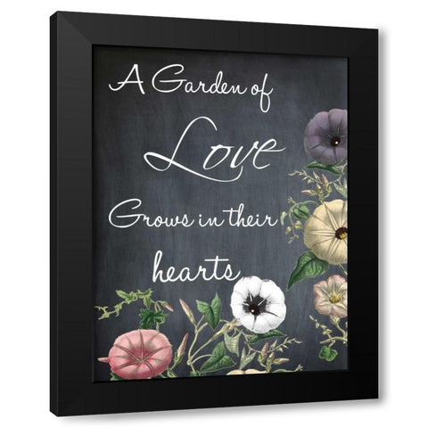 A Garden Of Love Black Modern Wood Framed Art Print by Lewis, Sheldon