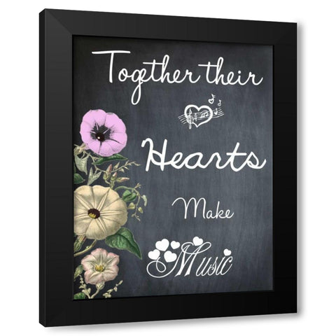 Music From The Heart Black Modern Wood Framed Art Print by Lewis, Sheldon