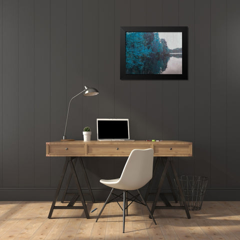 Blue Bayou Black Modern Wood Framed Art Print by Lewis, Sheldon