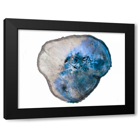 Blue Rings Of Saturn Black Modern Wood Framed Art Print with Double Matting by Lewis, Sheldon