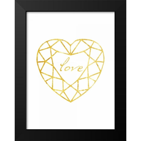 Love Wire Black Modern Wood Framed Art Print by Lewis, Sheldon