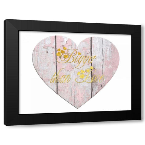 Bigger Than Love Black Modern Wood Framed Art Print with Double Matting by Lewis, Sheldon