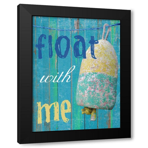 Float With Me Black Modern Wood Framed Art Print by Lewis, Sheldon