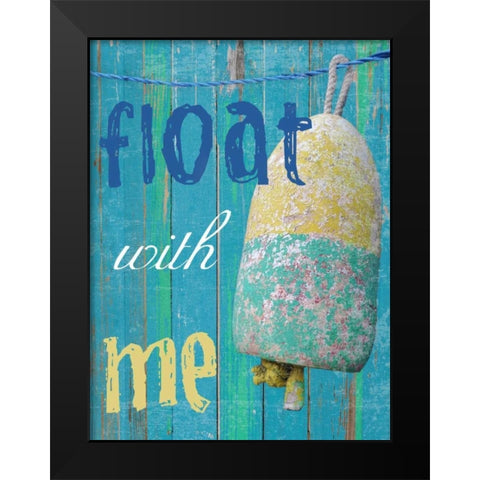 Float With Me Black Modern Wood Framed Art Print by Lewis, Sheldon