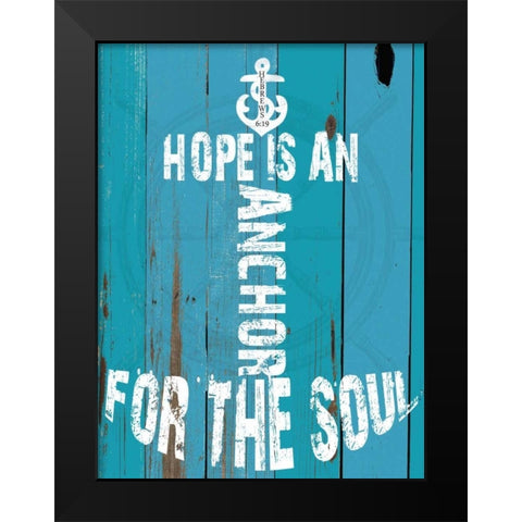 Hebrews 6-19 Black Modern Wood Framed Art Print by Lewis, Sheldon