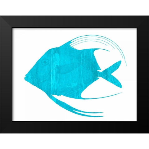 Angel Blue Black Modern Wood Framed Art Print by Lewis, Sheldon
