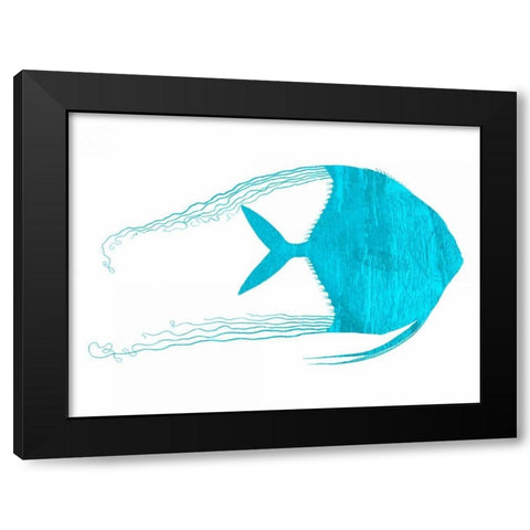 Blue Angel Black Modern Wood Framed Art Print by Lewis, Sheldon