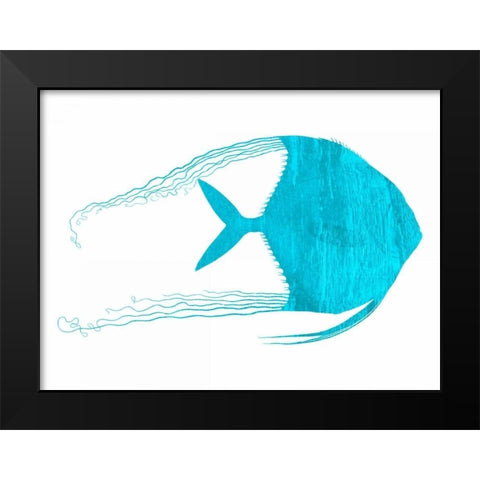 Blue Angel Black Modern Wood Framed Art Print by Lewis, Sheldon