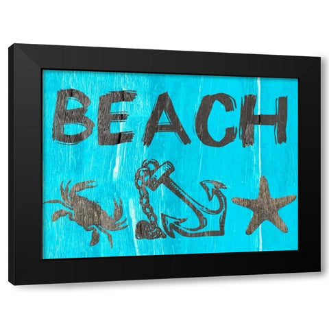 Tales From The Deep Blue Black Modern Wood Framed Art Print with Double Matting by Lewis, Sheldon