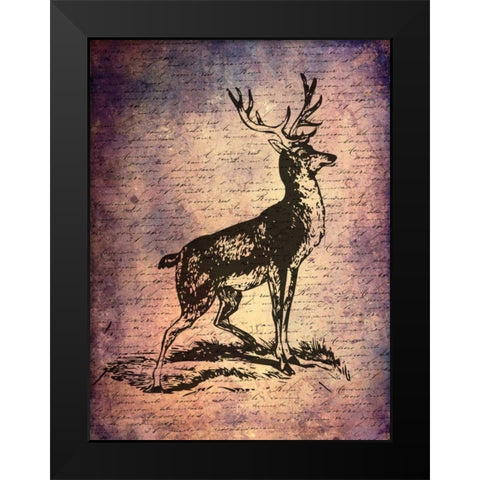 Vintage Cabin Black Modern Wood Framed Art Print by Lewis, Sheldon