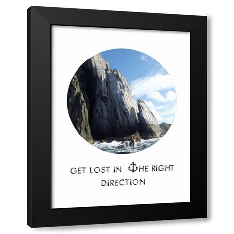 Right Direction Black Modern Wood Framed Art Print with Double Matting by Lewis, Sheldon