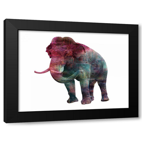 Elephant Memory In Color Black Modern Wood Framed Art Print with Double Matting by Lewis, Sheldon