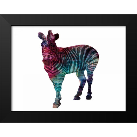 Stripes Of Colors Black Modern Wood Framed Art Print by Lewis, Sheldon