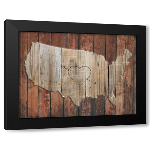 Heart And Home Black Modern Wood Framed Art Print with Double Matting by Lewis, Sheldon