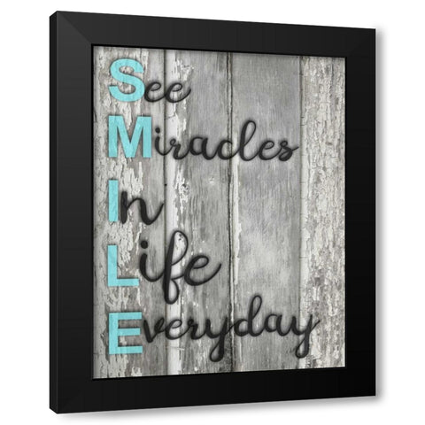 Smile Black Modern Wood Framed Art Print with Double Matting by Lewis, Sheldon