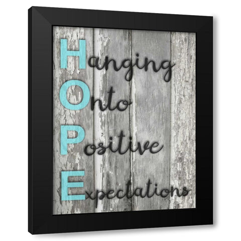 Hope Black Modern Wood Framed Art Print with Double Matting by Lewis, Sheldon