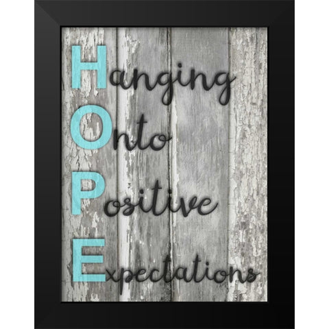 Hope Black Modern Wood Framed Art Print by Lewis, Sheldon