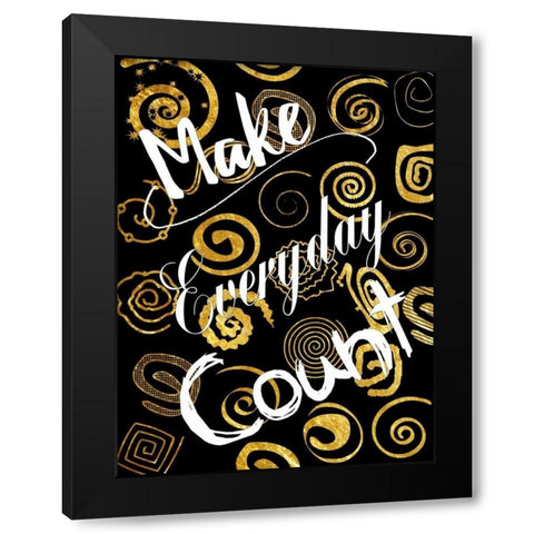 Everyday Is Golden Black Modern Wood Framed Art Print by Lewis, Sheldon